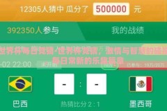 世界杯每日竞猜-世界杯竞猜，激情与智慧的碰撞，每日常新的乐趣篇章