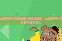 体彩世界杯竞猜结果-展望与博弈，体彩世界杯竞猜的乐趣与魅力