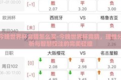 今晚世界杯竞猜怎么买-今晚世界杯竞猜，理性分析与智慧投注的完美碰撞