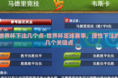 世界杯下注几个点-世界杯足球赛事，理性下注的几个关键点