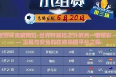 世界杯竞猜网址-世界杯赛场之外的另一番精彩 —— 正规与安全的在线竞猜平台之探