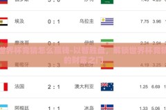 世界杯竞猜怎么赢钱-以智胜盘，解锁世界杯竞猜的财富之门