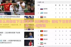 怎么用微信下注世界杯-玩转微信，轻松下注世界杯——指南篇