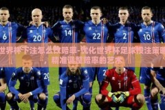世界杯下注怎么改赔率-优化世界杯足球投注策略，精准调整赔率的艺术