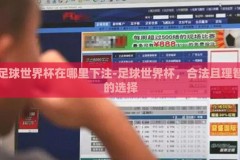 足球世界杯在哪里下注-足球世界杯，合法且理智的选择