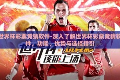 世界杯彩票竞猜软件-深入了解世界杯彩票竞猜软件，功能、优势与选择指引