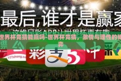 世界杯竞猜能赢吗-世界杯竞猜，激情与理性的博弈