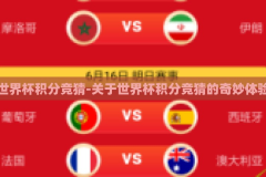 世界杯积分竞猜-关于世界杯积分竞猜的奇妙体验