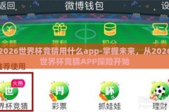 2026世界杯竞猜用什么app-掌握未来，从2026世界杯竞猜APP探险开始