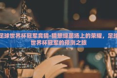 足球世界杯冠军竞猜-猜想绿茵场上的荣耀，足球世界杯冠军的预测之旅