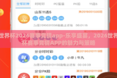 世界杯2026赛事竞猜app-乐享盛宴，2026世界杯赛事竞猜APP的魅力与策略