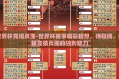 世界杯竞猜页面-世界杯赛事精彩猜想，弹指间，揭秘竞猜页面的独到魅力