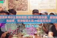 世界杯用什么软件竞猜-世界杯竞猜乐趣，解锁制胜软件，预测智慧火花 一切尽在指尖