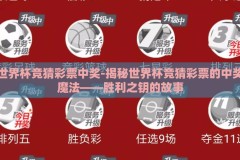 世界杯竞猜彩票中奖-揭秘世界杯竞猜彩票的中奖魔法——胜利之钥的故事