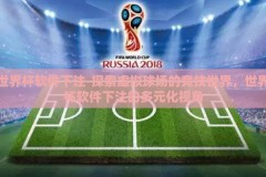 世界杯软件下注-探索虚拟球场的竞技世界，世界杯软件下注的多元化视角