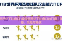 世界杯下注盘口-解读世界杯下注盘口的门道，策略、风险与热忱