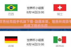 世界杯竞猜手机版下载-劲爆来袭，世界杯竞猜手机版下载的乐园