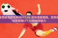 世界杯竞猜官网呼c77,tv-足球激情燃烧，世界杯竞猜官网c77.tv的独特魅力