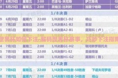 世界杯如何下注-解码世界杯赛事，巧妙下注指南