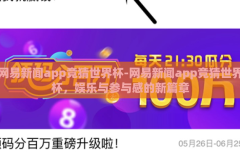网易新闻app竞猜世界杯-网易新闻app竞猜世界杯，娱乐与参与感的新篇章