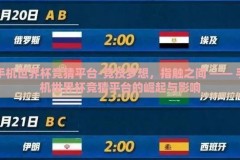 手机世界杯竞猜平台-竞技梦想，指触之间 —— 手机世界杯竞猜平台的崛起与影响