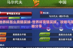 世界杯怎么竞猜买球-世界杯竞猜买球，攻略与策略分享
