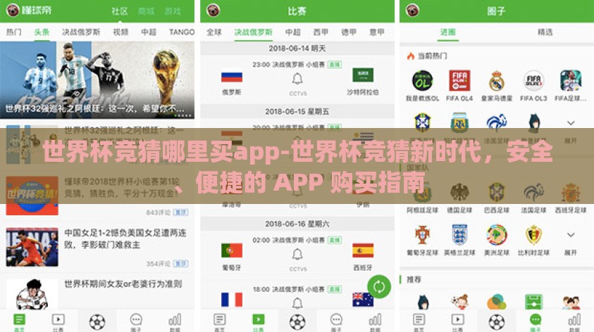 世界杯竞猜哪里买app-世界杯竞猜新时代，安全、便捷的 APP 购买指南