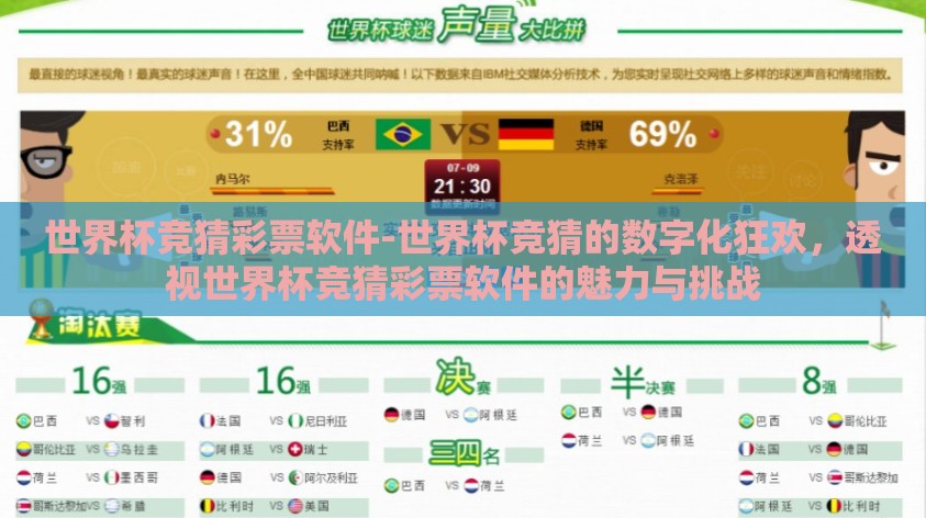 世界杯竞猜彩票软件-世界杯竞猜的数字化狂欢,透视世界杯竞猜彩票软件的魅力与挑战 世界杯竞猜彩票软件-世界杯竞猜的数字化狂欢,透视世界杯竞猜彩票软件的魅力与挑战