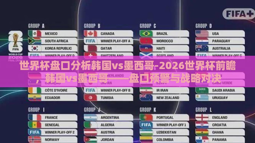 世界杯盘口分析韩国vs墨西哥-2026世界杯前瞻,韩国vs墨西哥——盘口预警与战略对决 世界杯盘口分析韩国vs墨西哥-2026世界杯前瞻,韩国vs墨西哥——盘口预警与战略对决