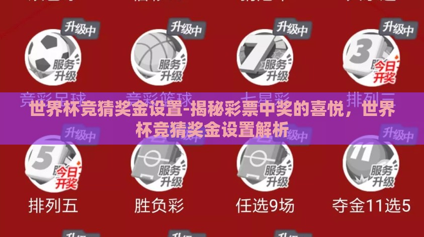 世界杯竞猜奖金设置-揭秘彩票中奖的喜悦，世界杯竞猜奖金设置解析