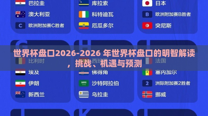 世界杯盘口2026-2026 年世界杯盘口的明智解读，挑战、机遇与预测