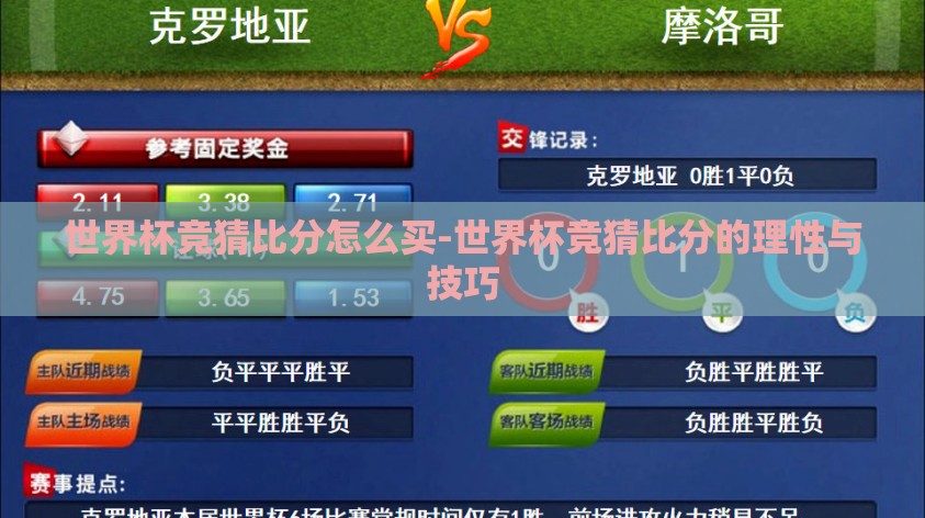 世界杯竞猜比分怎么买-世界杯竞猜比分的理性与技巧