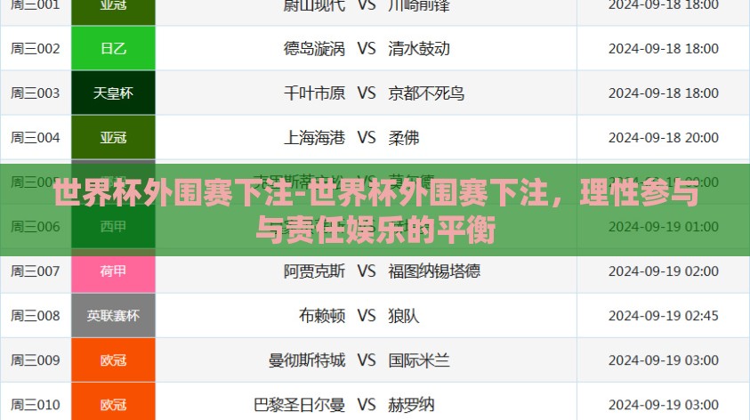 世界杯外围赛下注-世界杯外围赛下注,理性参与与责任娱乐的平衡 世界杯外围赛下注-世界杯外围赛下注,理性参与与责任娱乐的平衡