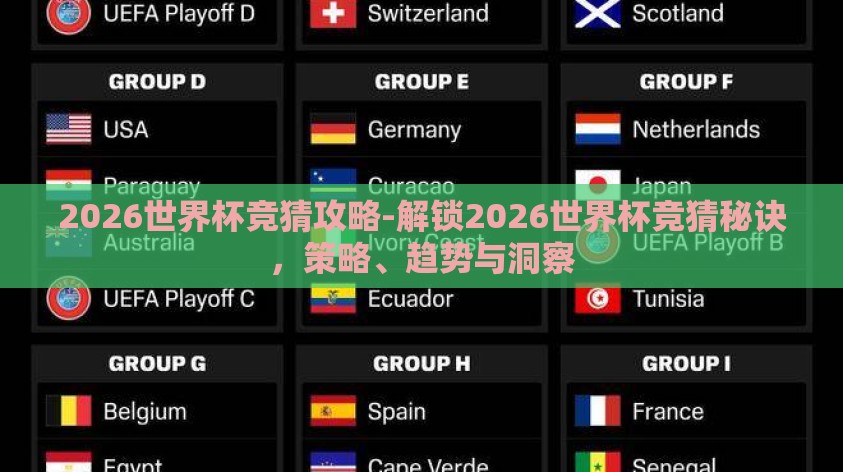 2026世界杯竞猜攻略-解锁2026世界杯竞猜秘诀，策略、趋势与洞察